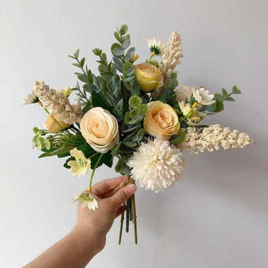 Handwritten Bouquet Decoration Artificial Flower Silk