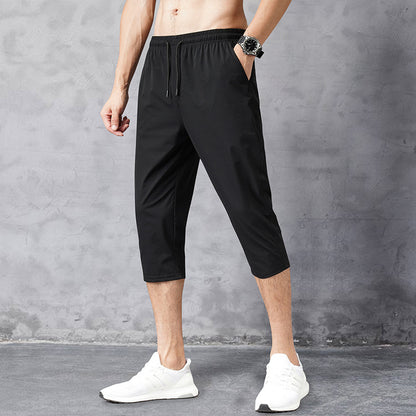 Men's Ice Silk Thin Cropped Pants Fashion