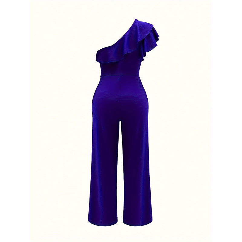 BreezeBelle One-Shoulder Jumpsuit