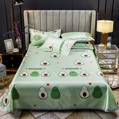 Machine Washable Three-piece Ice Silk Mat