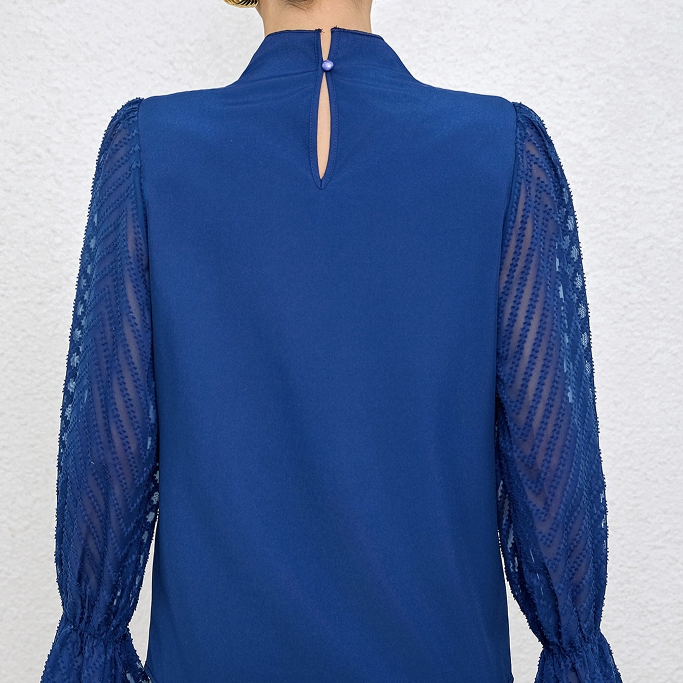 Noirelace Mesh Collar Shirt