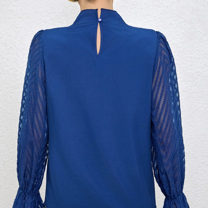 Noirelace Mesh Collar Shirt