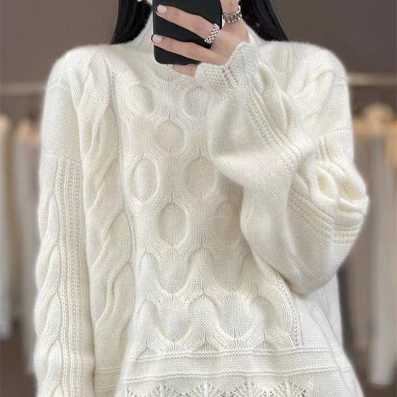 CozyMuse™ TwistKnit Turtleneck
