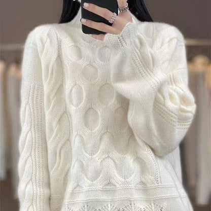 CozyMuse™ TwistKnit Turtleneck