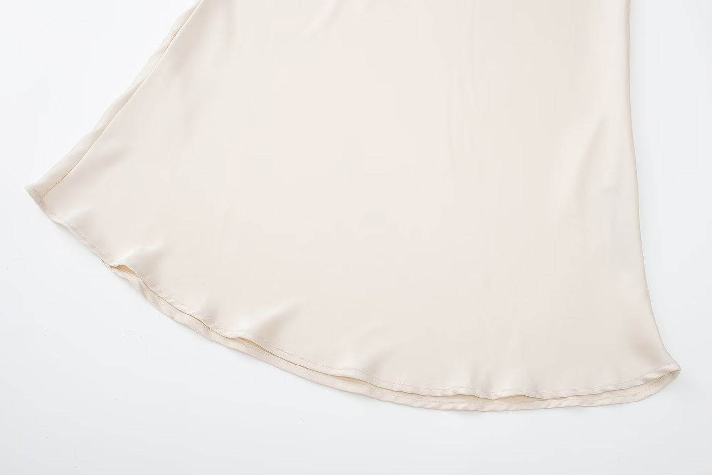 Spring Design Niche Silk Satin Texture Dress