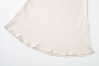 Spring Design Niche Silk Satin Texture Dress