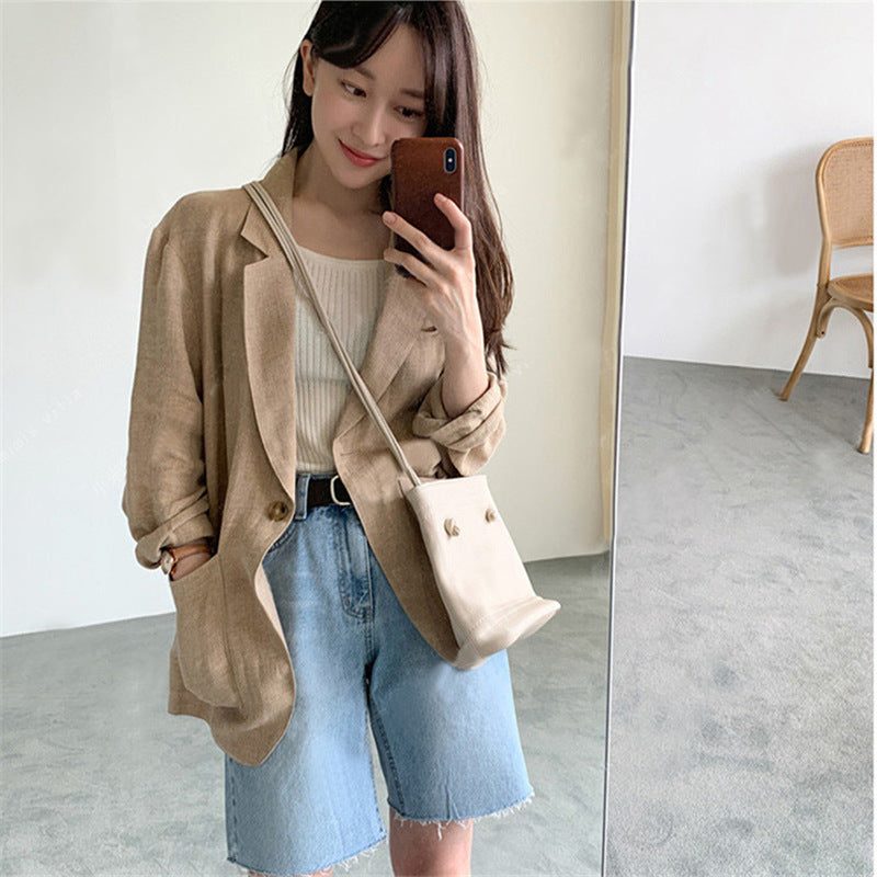 BritEase Cotton-Linen Suit Coat