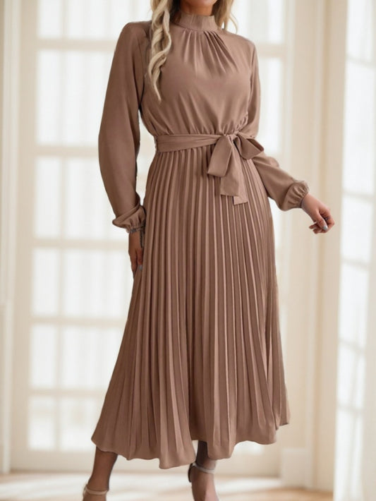 BelleNoir Bow Pleat Dress