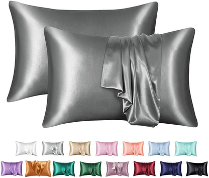 Silk-like Solid Color Pillowcase