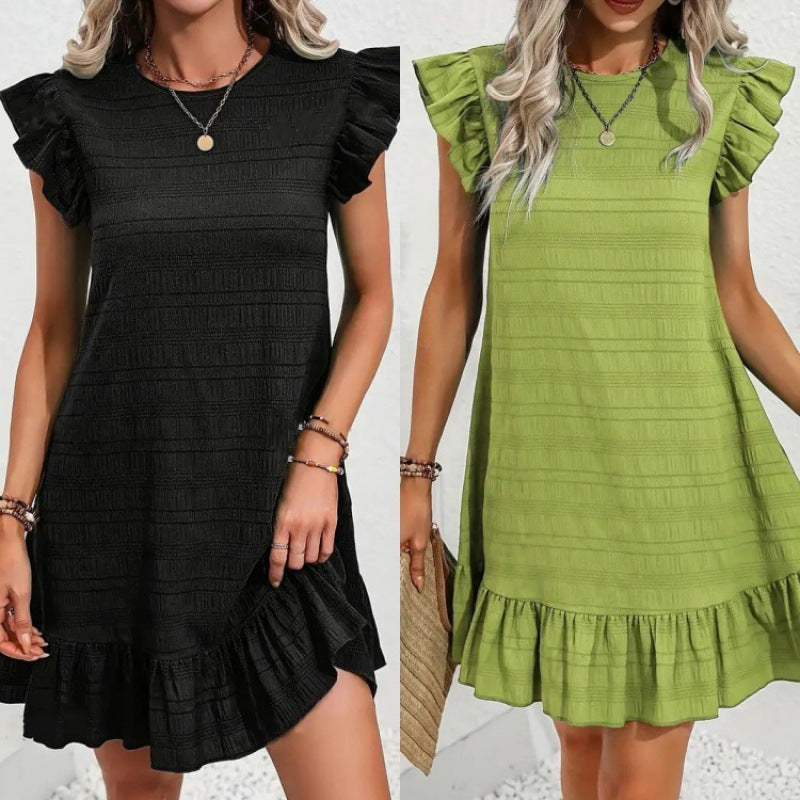LunaFlow Ruffle Dress