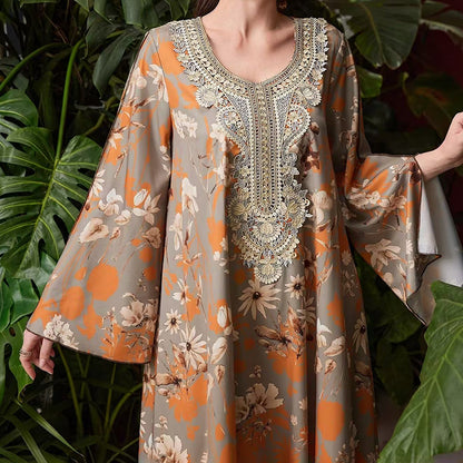 Desert Bloom Embroidered Maxi