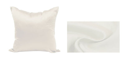 Solid Color Artificial Silk Pillow Cover Plain Zipper