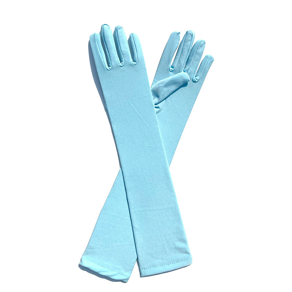 Ladies Fashion Milk Silk Stretch Gloves