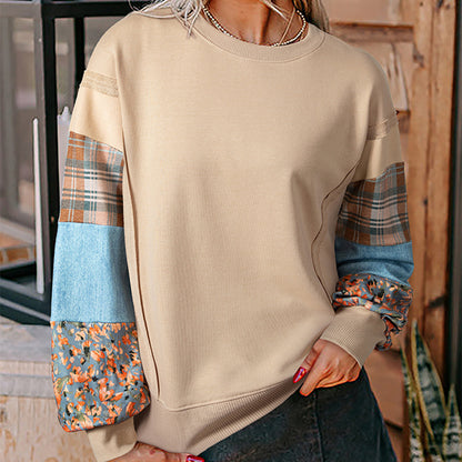 PlaidMingle Long Sleeve Top