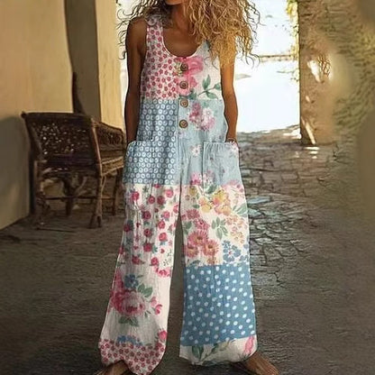 FloraVibe 3D Jumpsuit