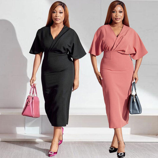 Elegance Curve Solid Dress