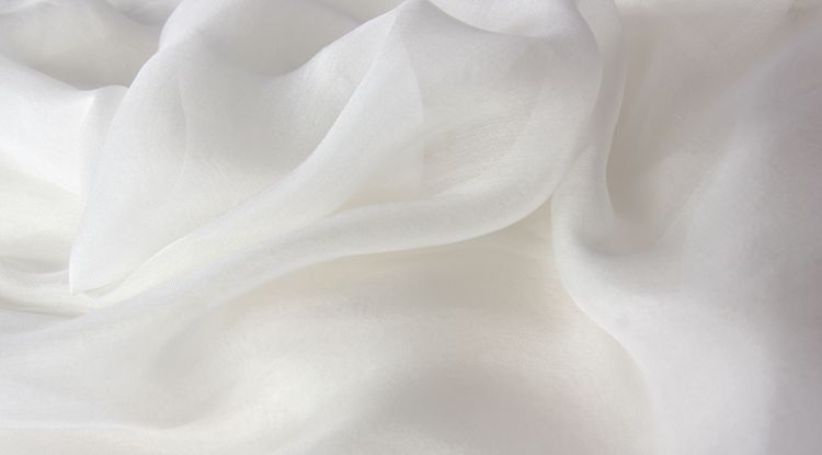 Slim Fitting White Silk Long Dress