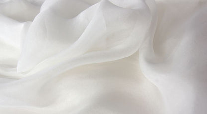 Slim Fitting White Silk Long Dress