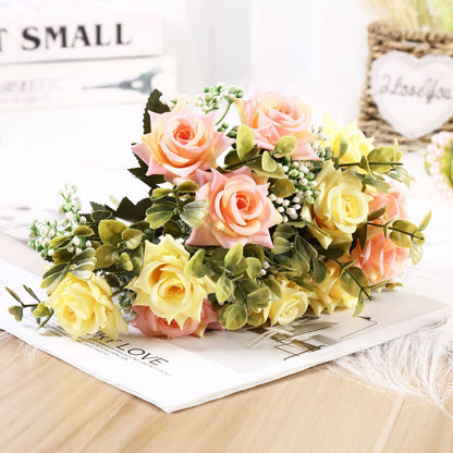 Nordic Simulation Silk Flower Ornaments For Living Room Decoration