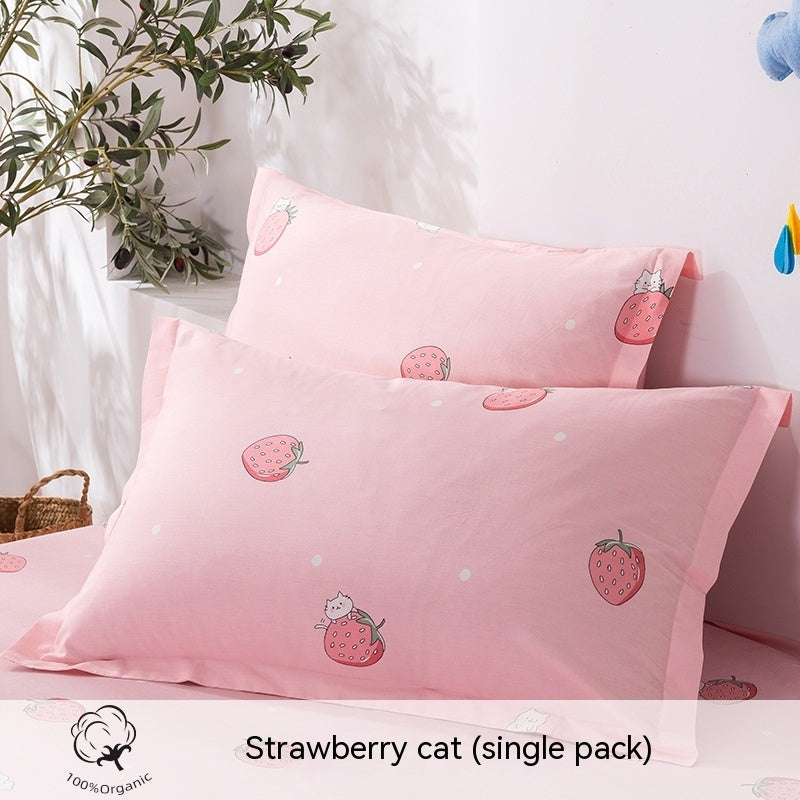 Fashion Simple Printed Cotton Pillowcase