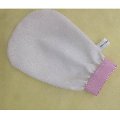Silk exfoliating beauty scrubbing gloves