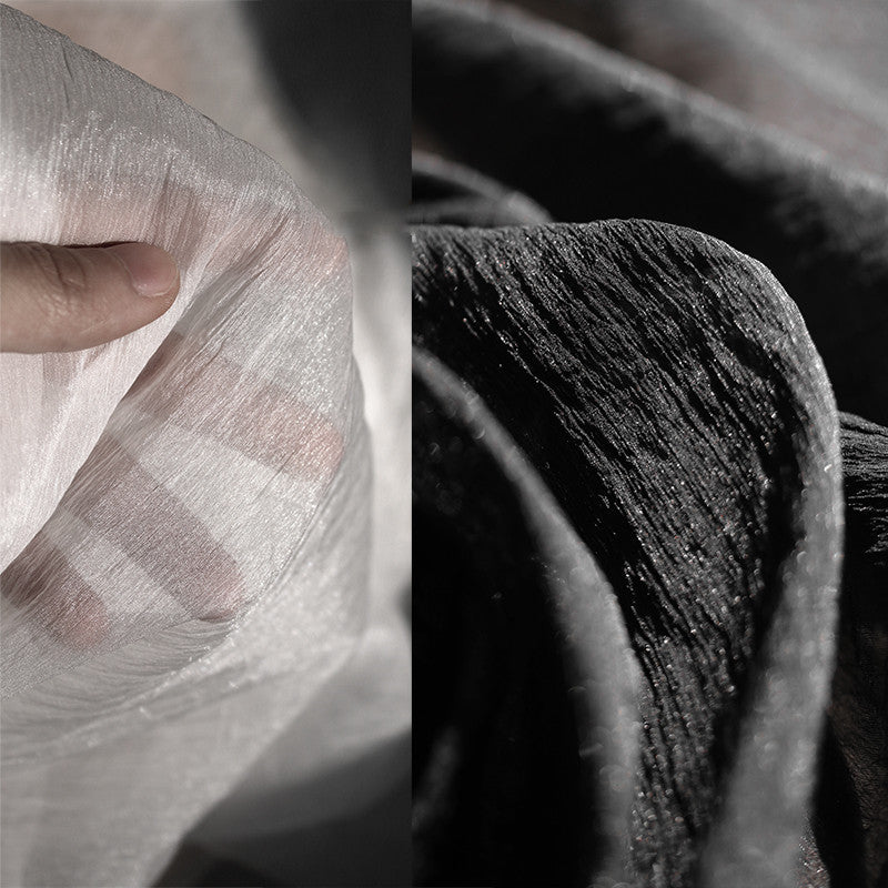Pleated Three-dimensional Texture Silk Yarn Fabric