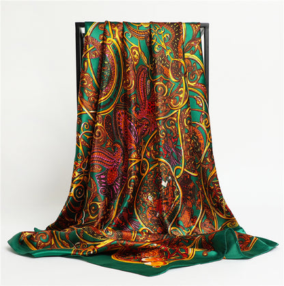 Silk Feel Female Shawl Autumn And Winter Scarf