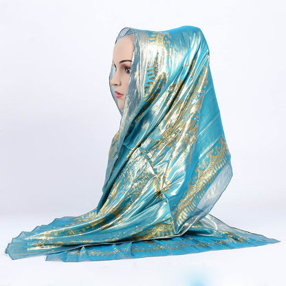 National style turban silk long scarf
