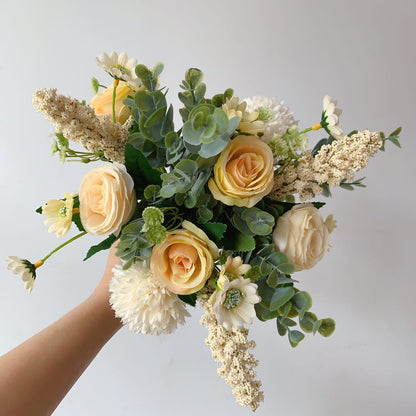 Handwritten Bouquet Decoration Artificial Flower Silk