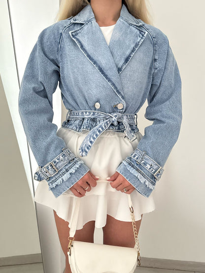 BlueVanguard™ Denim Trench Coat