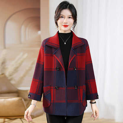 Checks & Charm Knitted Cardigan Coat