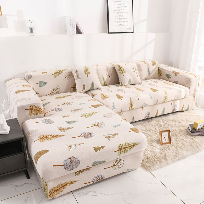 Printed all-inclusive milk silk sofa cover
