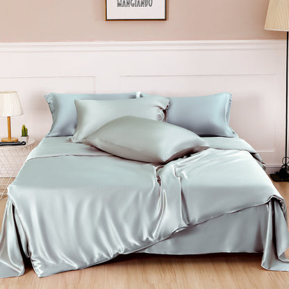 Silk Four Piece Set, Solid Color, Simple Nordic Style