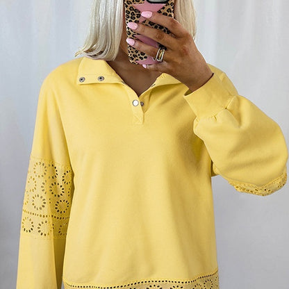 EuraLuxe Lapel Knit Sweater