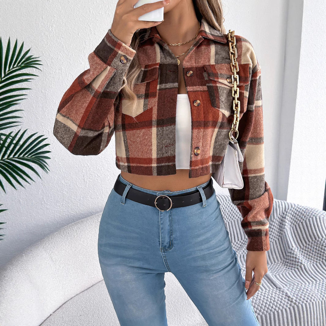 PlaidCharm Contrast Wool Jacket