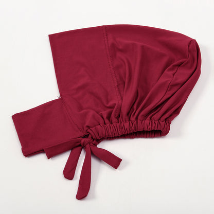 Milk Silk Elastic Sleeve Neck Solid Color Base Small Hat