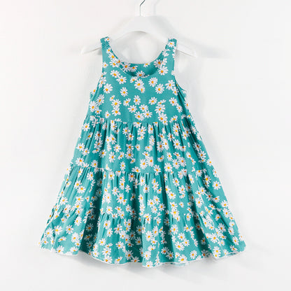 Cotton silk children's foreign style skirt