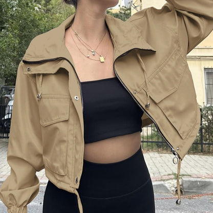 MetroMist Zip Trench Jacket