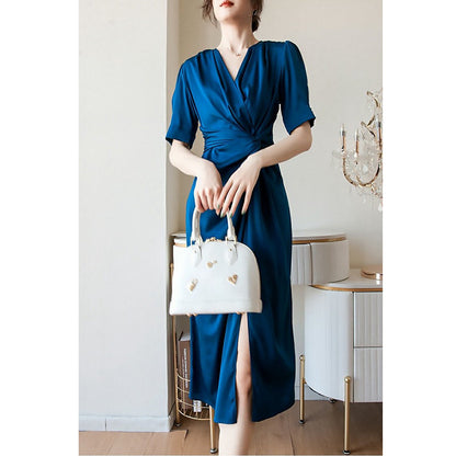 Azure Luxe Split Dress