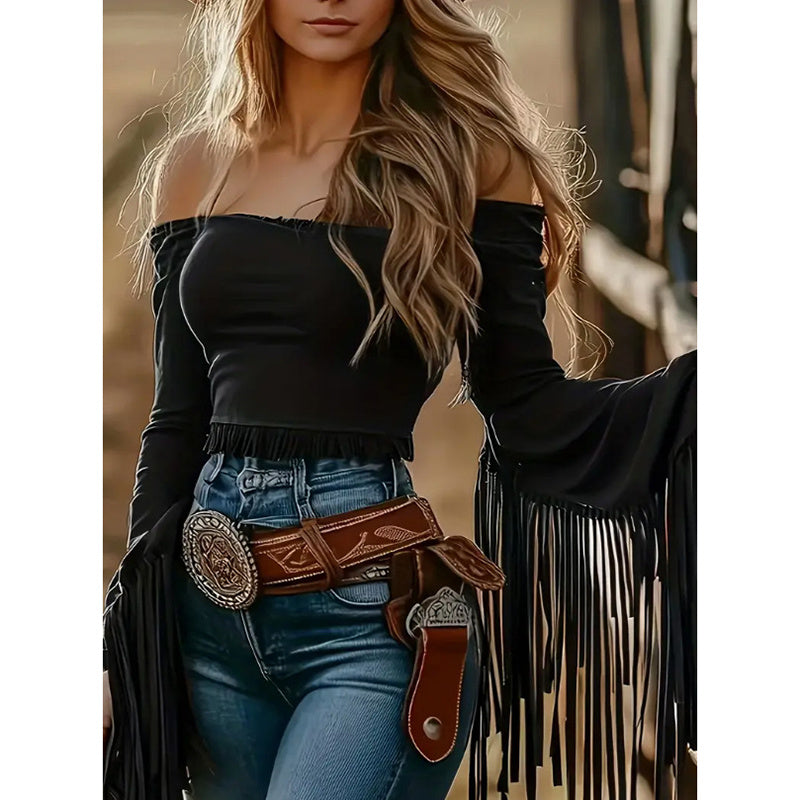Desert Rose Fringe Top