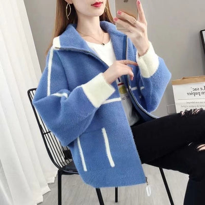SnowLuxe Furry Knit Cardigan