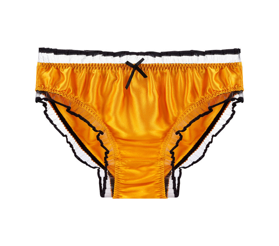 New Women's Mulberry Silk Underwear Silk Lace Briefs