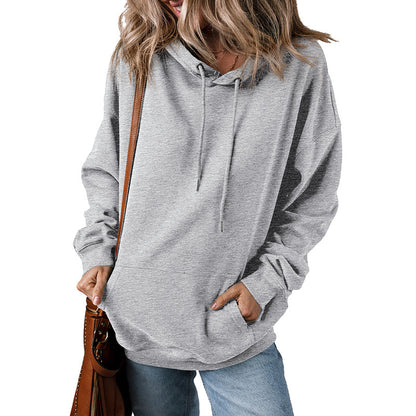 EaseFit Solid Drawstring Hoodie