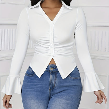 Silvéra Flare-Cinch Blouse