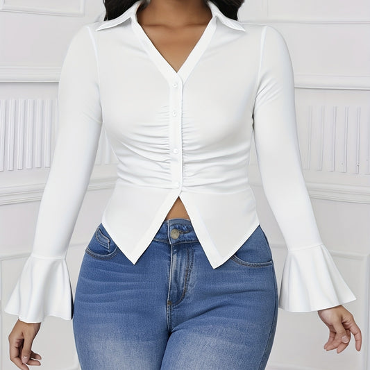 Silvéra Flare-Cinch Blouse
