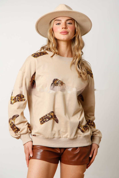 HeartGlow Sequined Sweater