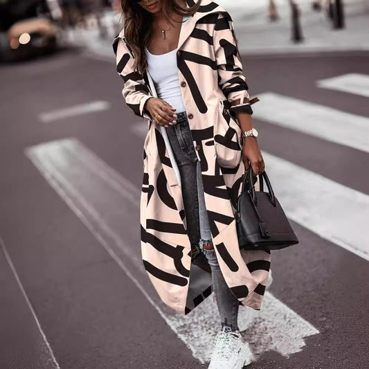 PrintAura Long Cardigan Coat