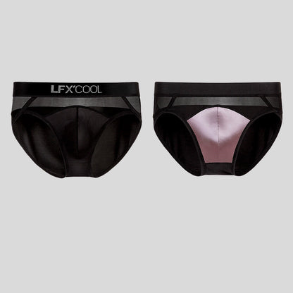 Silk Men's Triangle Underwear With Genuine Silk Crotch And Mesh