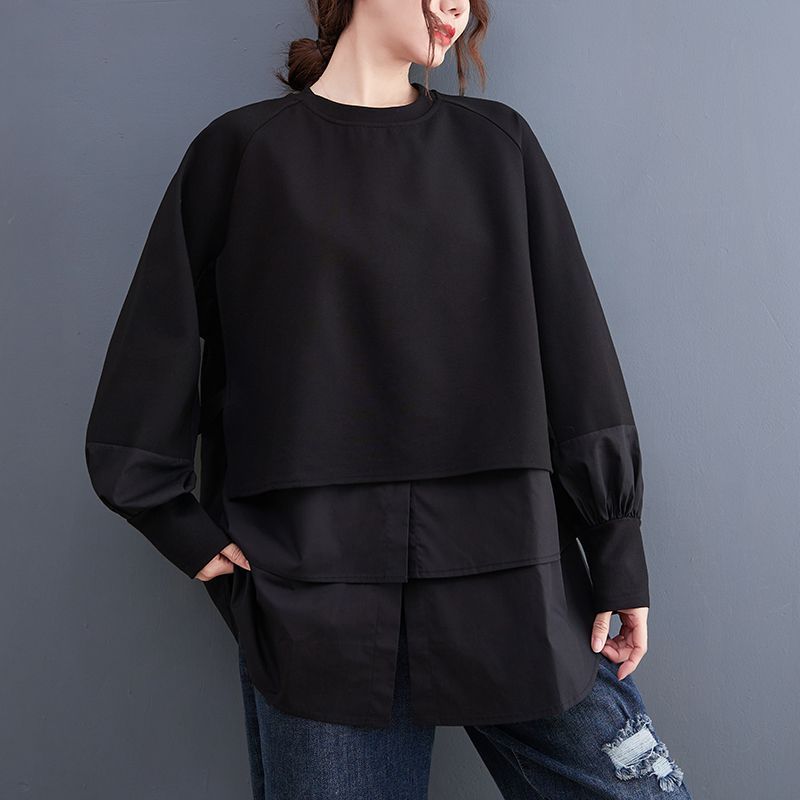 DualTone Layered Luxe Sweatshirt