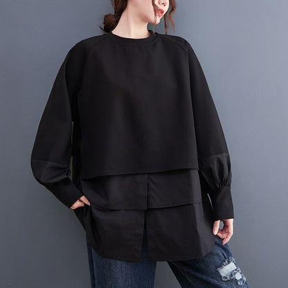 DualTone Layered Luxe Sweatshirt